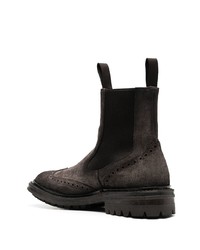 dunkelbraune Chelsea Boots aus Wildleder von Officine Creative