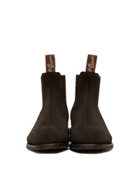 dunkelbraune Chelsea Boots aus Wildleder von R.M. Williams