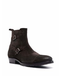 dunkelbraune Chelsea Boots aus Wildleder von Tagliatore