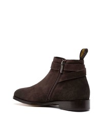 dunkelbraune Chelsea Boots aus Wildleder von Doucal's