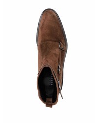 dunkelbraune Chelsea Boots aus Wildleder von Fratelli Rossetti