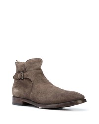 dunkelbraune Chelsea Boots aus Wildleder von Officine Creative