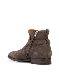 dunkelbraune Chelsea Boots aus Wildleder von Officine Creative