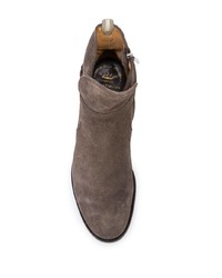 dunkelbraune Chelsea Boots aus Wildleder von Officine Creative