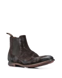 dunkelbraune Chelsea Boots aus Wildleder von Church's