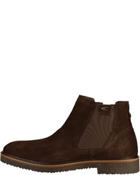 dunkelbraune Chelsea Boots aus Wildleder von camel active