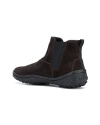 dunkelbraune Chelsea Boots aus Wildleder von Car Shoe