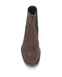 dunkelbraune Chelsea Boots aus Wildleder von Hogan