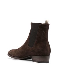 dunkelbraune Chelsea Boots aus Wildleder von Officine Creative