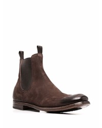 dunkelbraune Chelsea Boots aus Wildleder von Officine Creative