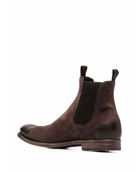 dunkelbraune Chelsea Boots aus Wildleder von Officine Creative