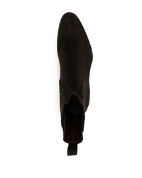 dunkelbraune Chelsea Boots aus Wildleder von Brioni