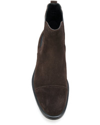 dunkelbraune Chelsea Boots aus Wildleder von Hogan