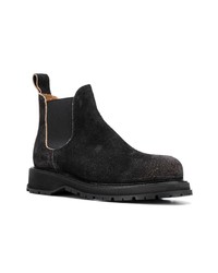 dunkelbraune Chelsea Boots aus Wildleder von Buttero