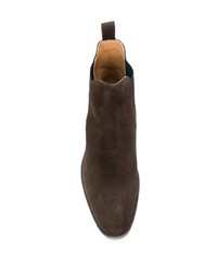 dunkelbraune Chelsea Boots aus Wildleder von Scarosso