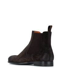 dunkelbraune Chelsea Boots aus Wildleder von Santoni