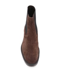 dunkelbraune Chelsea Boots aus Wildleder von Hogan