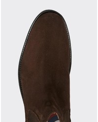 dunkelbraune Chelsea Boots aus Wildleder von Lambretta