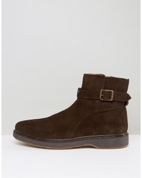 dunkelbraune Chelsea Boots aus Wildleder von Asos