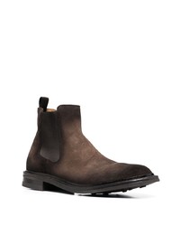 dunkelbraune Chelsea Boots aus Wildleder von Officine Creative