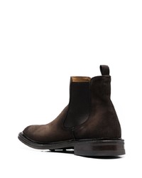 dunkelbraune Chelsea Boots aus Wildleder von Officine Creative