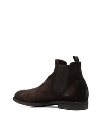 dunkelbraune Chelsea Boots aus Wildleder von Officine Creative