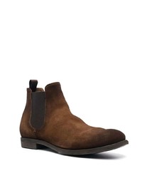 dunkelbraune Chelsea Boots aus Wildleder von Officine Creative