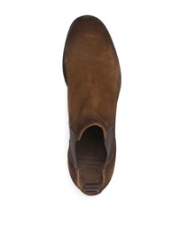 dunkelbraune Chelsea Boots aus Wildleder von Officine Creative