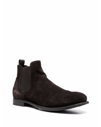 dunkelbraune Chelsea Boots aus Wildleder von Officine Creative