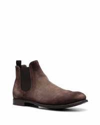 dunkelbraune Chelsea Boots aus Wildleder von Officine Creative