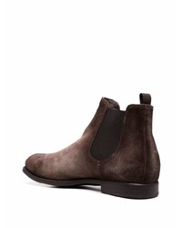 dunkelbraune Chelsea Boots aus Wildleder von Officine Creative