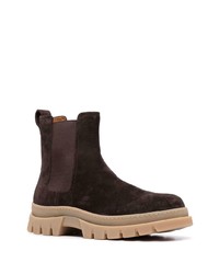 dunkelbraune Chelsea Boots aus Wildleder von Henderson Baracco