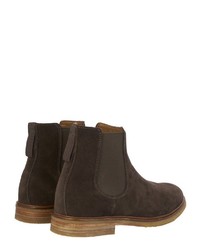 dunkelbraune Chelsea Boots aus Wildleder von Clarks