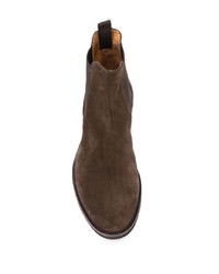 dunkelbraune Chelsea Boots aus Wildleder von Premiata