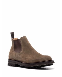 dunkelbraune Chelsea Boots aus Wildleder von Church's