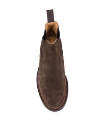 dunkelbraune Chelsea Boots aus Wildleder von Church's