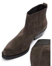 dunkelbraune Chelsea Boots aus Wildleder von Our Legacy