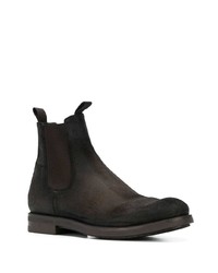 dunkelbraune Chelsea Boots aus Wildleder von Officine Creative