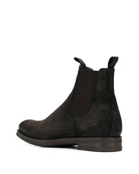 dunkelbraune Chelsea Boots aus Wildleder von Officine Creative