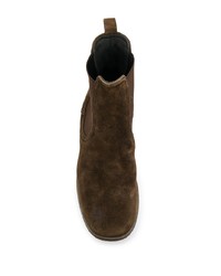 dunkelbraune Chelsea Boots aus Wildleder von Premiata