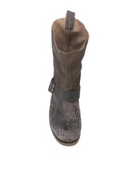 dunkelbraune Chelsea Boots aus Wildleder von Ma+