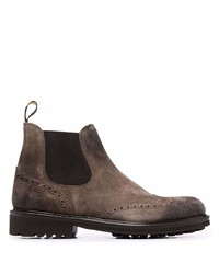 dunkelbraune Chelsea Boots aus Wildleder von Doucal's