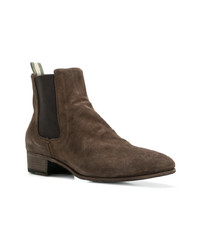 dunkelbraune Chelsea Boots aus Wildleder von Officine Creative