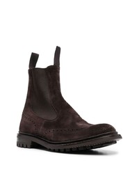 dunkelbraune Chelsea Boots aus Wildleder von Tricker's