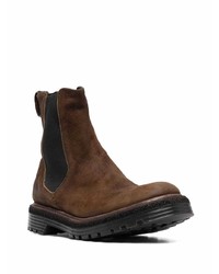 dunkelbraune Chelsea Boots aus Wildleder von Premiata