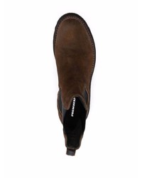 dunkelbraune Chelsea Boots aus Wildleder von Premiata