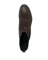 dunkelbraune Chelsea Boots aus Wildleder von Hogan