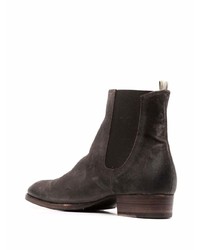 dunkelbraune Chelsea Boots aus Wildleder von Officine Creative