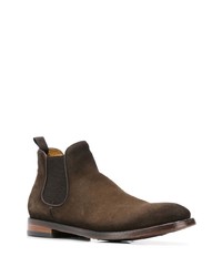 dunkelbraune Chelsea Boots aus Wildleder von Officine Creative