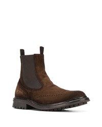 dunkelbraune Chelsea Boots aus Wildleder von Officine Creative